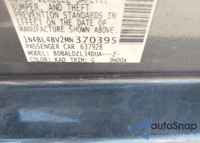 1N4BL4BV2MN370395: 43152541