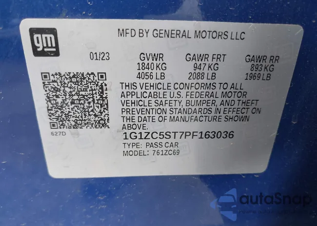 1G1ZC5ST7PF163036: 43152549