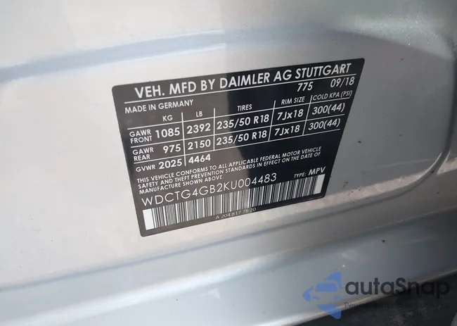 WDCTG4GB2KU004483: 43152553