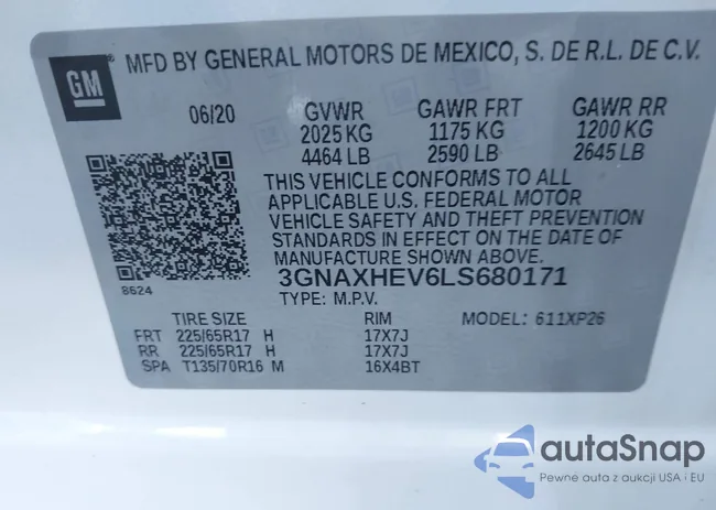 3GNAXHEV6LS680171: 43152619