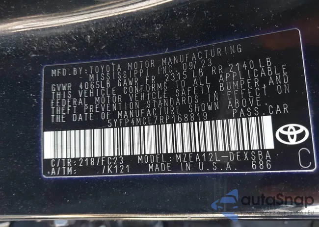 5YFP4MCE7RP168819: 43151662