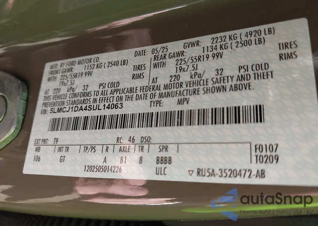 5LMCJ1DA4SUL14063: 43151812