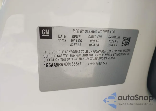 1G6AA5RA7D0136581: 43151918