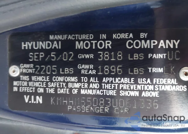 KMHHM65D83U061336: 43151967