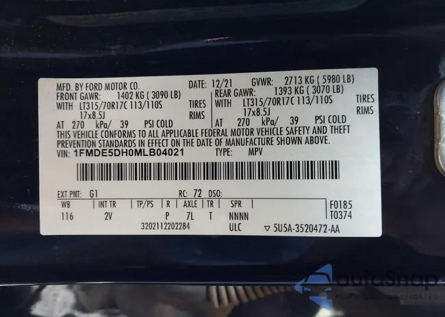 1FMDE5DH0MLB04021: 43153145