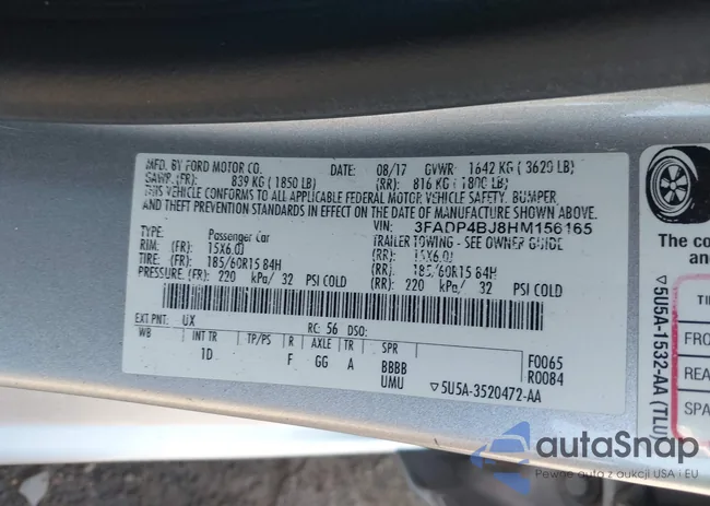 3FADP4BJ8HM156165: 43153198