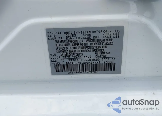 3N1AB8DV8PY297024: 43153214