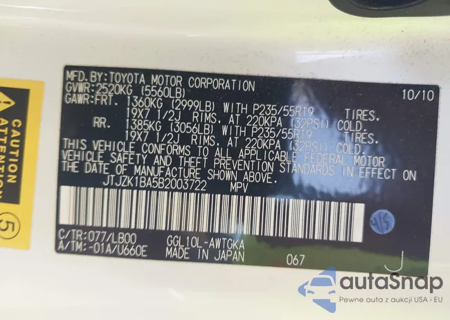 JTJZK1BA5B2003722: 43153289