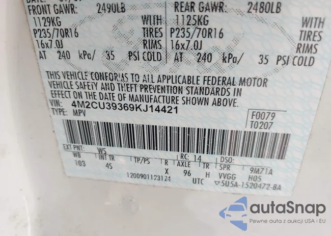 4M2CU39369KJ14421: 43153335