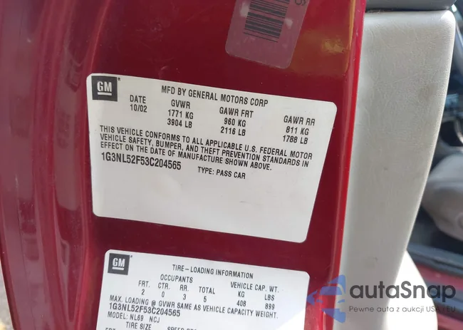 1G3NL52F53C204565: 43153348