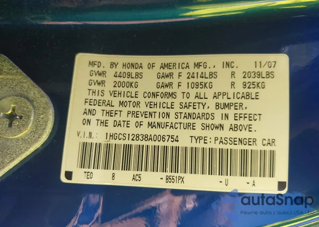 1HGCS12838A006754: 43153359