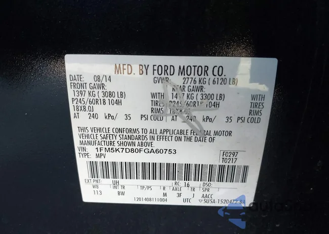 1FM5K7D80FGA60753: 43153437