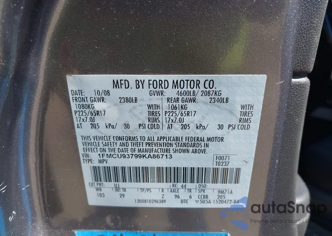 1FMCU93799KA86713: 43153450