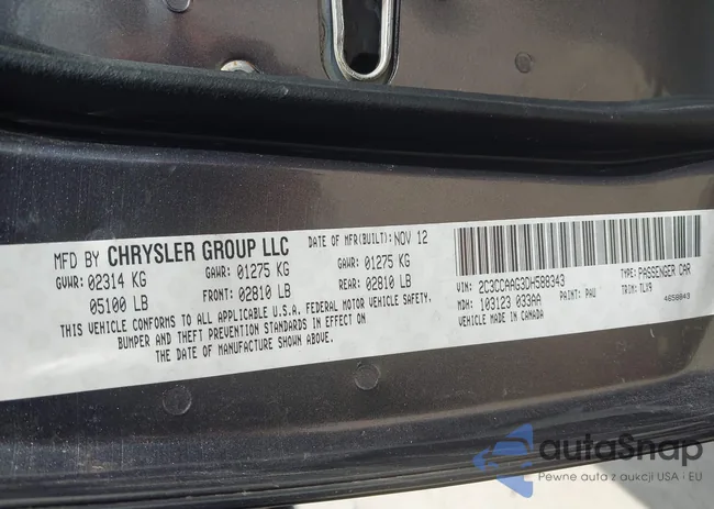 2C3CCAAG3DH588343: 43153565