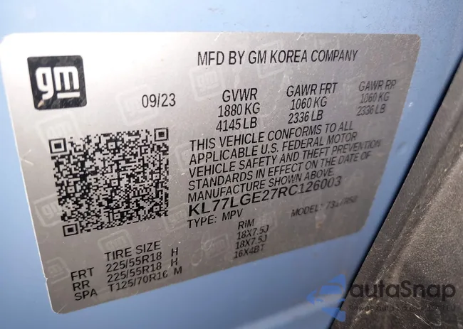 KL77LGE27RC126003: 43153608