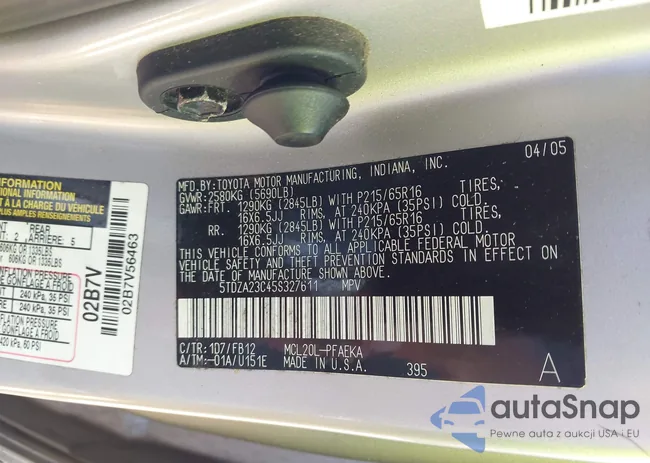 5TDZA23C45S327611: 43153611