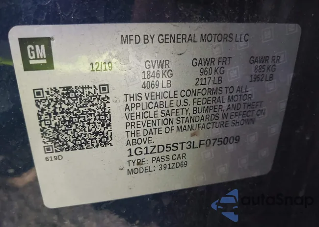 1G1ZD5ST3LF075009: 43152775