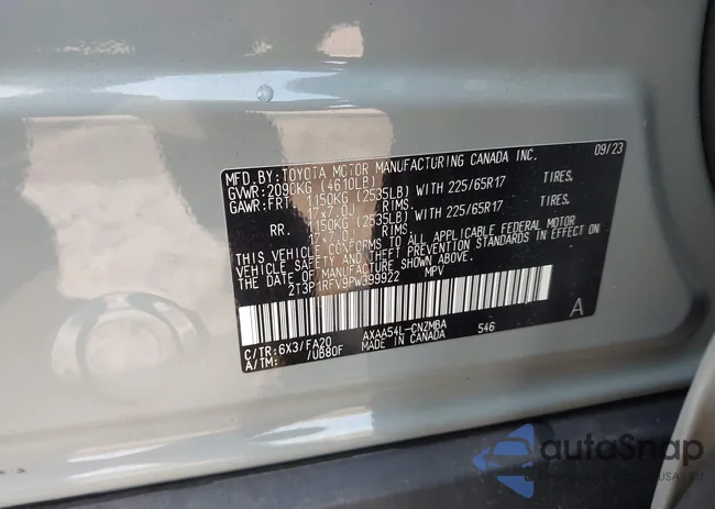 2T3P1RFV9PW399922: 43152796