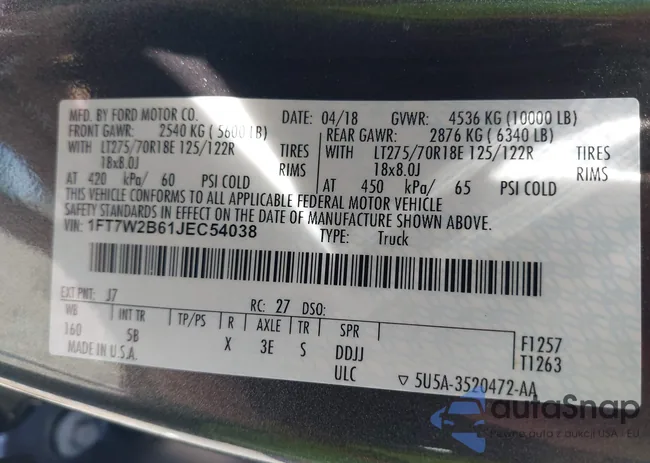 1FT7W2B61JEC54038: 43152953