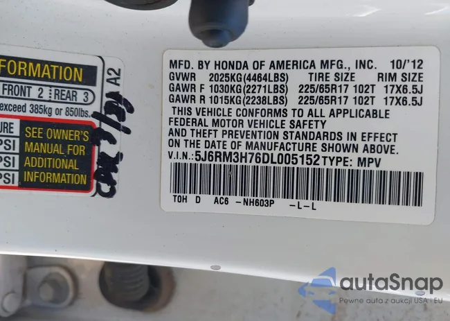 5J6RM3H76DL005152: 43154072