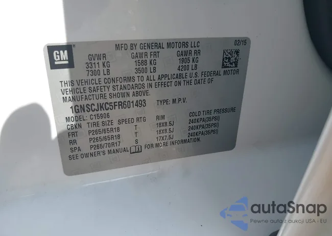 1GNSCJKC5FR601493: 43154099