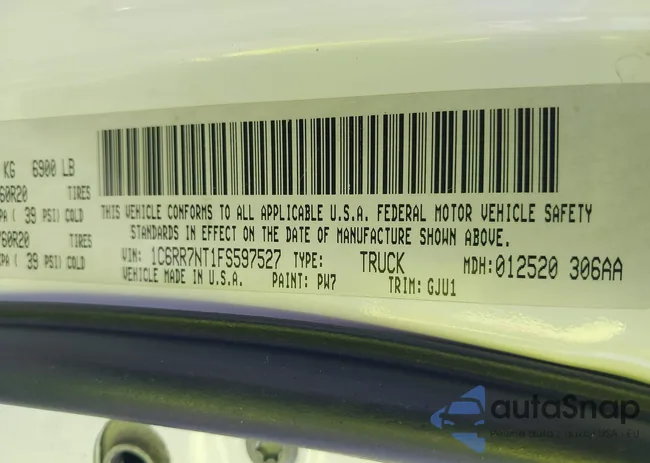 1C6RR7NT1FS597527: 43154155