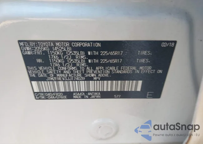 JTMZFREV3JJ174039: 43154159