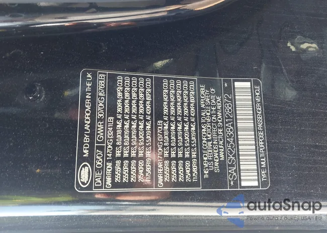 SALSK25438A128872: 43154260