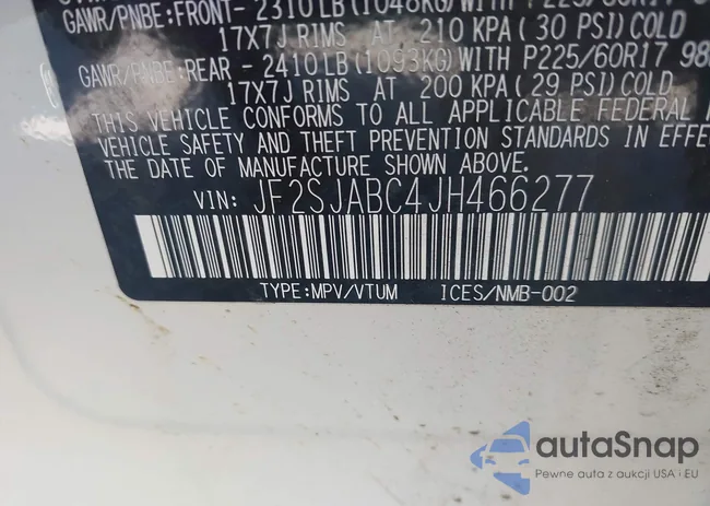 JF2SJABC4JH466277: 43154292