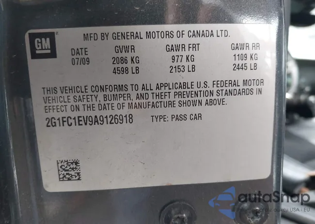 2G1FC1EV9A9126918: 43154397