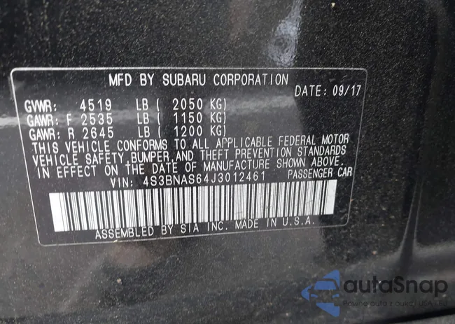 4S3BNAS64J3012461: 43154406