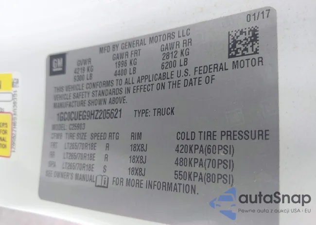 1GC0CUEG9HZ205621: 43154412