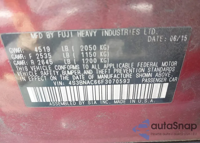 4S3BNAC66F3070593: 43154465