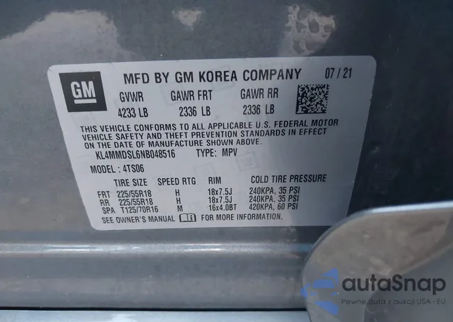 KL4MMDSL6NB048516: 43154606