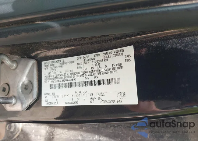 1FMCU0GX1EUA23853: 43153737