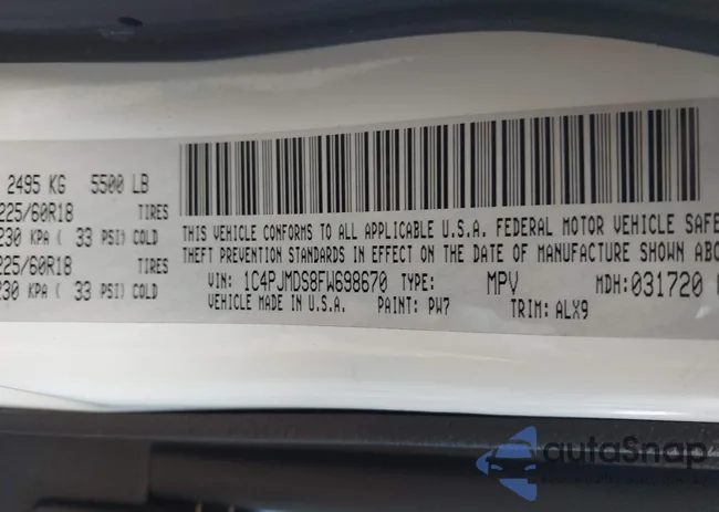 1C4PJMDS8FW698670: 43153848