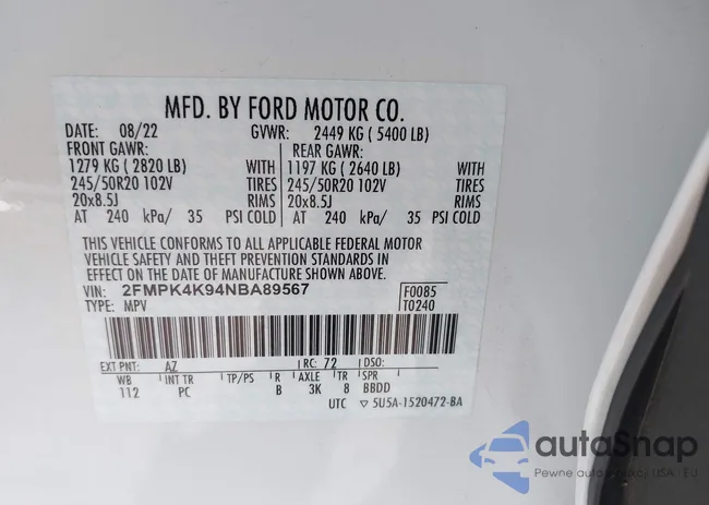 2FMPK4K94NBA89567: 43154038