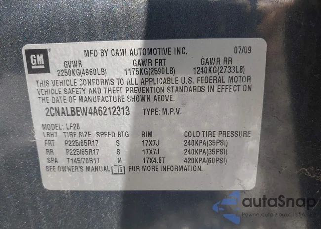 2CNALBEW4A6212313: 43155205