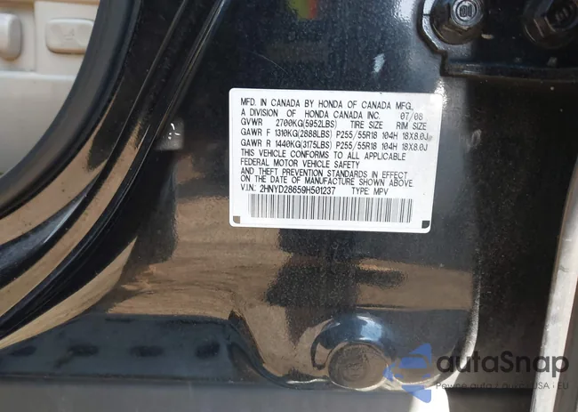 2HNYD28659H501237: 43155310