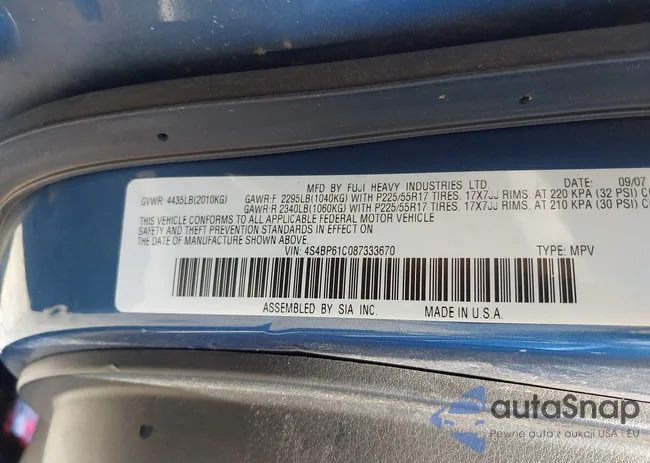 4S4BP61C087333670: 43155336