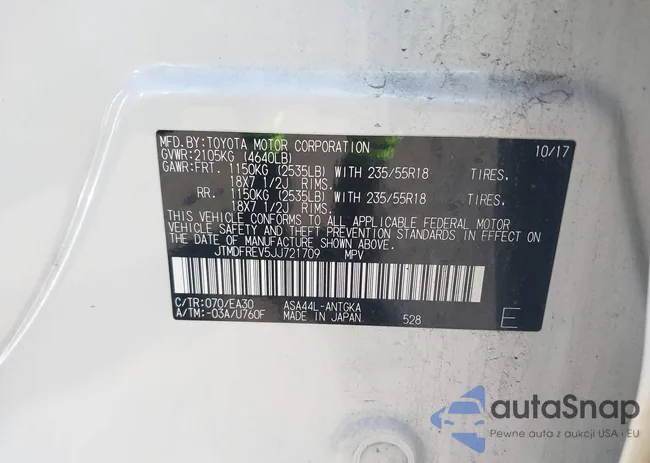 JTMDFREV5JJ721709: 43155367