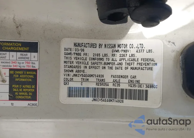 JNKCV54E46M714926: 43155372