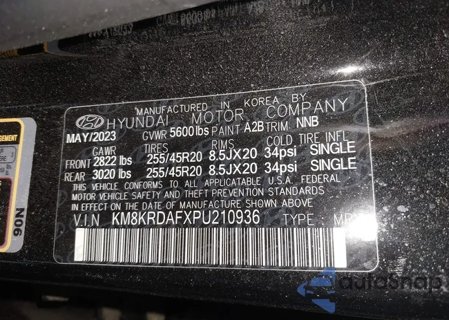 KM8KRDAFXPU210936: 43155379