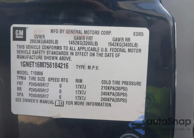 1GNET16M756184216: 43155456