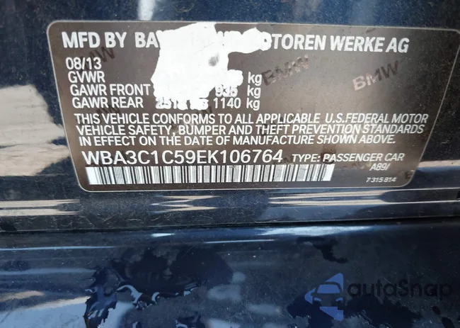 WBA3C1C59EK106764: 43155483