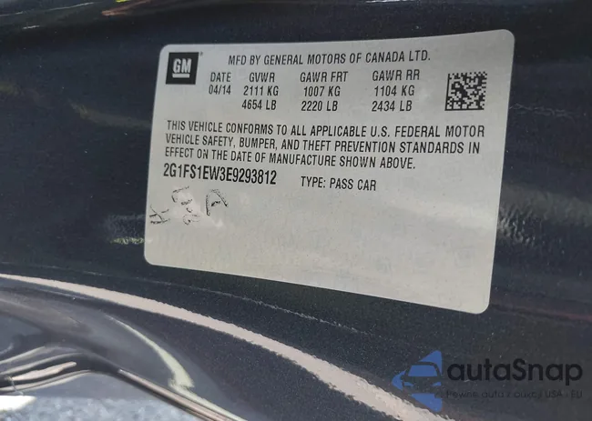 2G1FS1EW3E9293812: 43155637