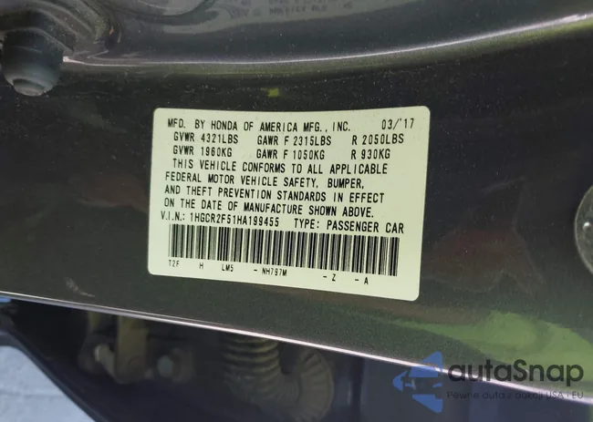 1HGCR2F51HA199455: 43154725