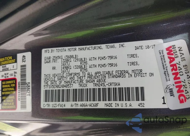 5TFSX5EN0GX040537: 43154855