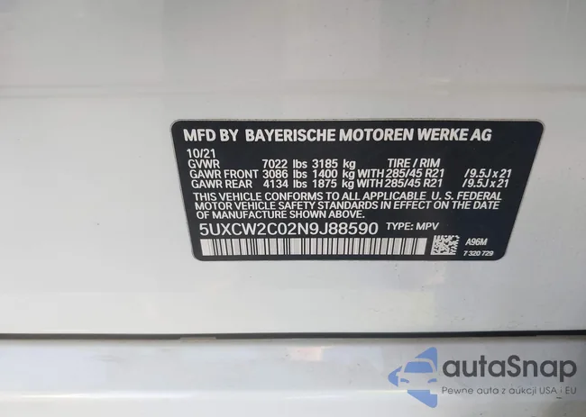 5UXCW2C02N9J88590: 43156080