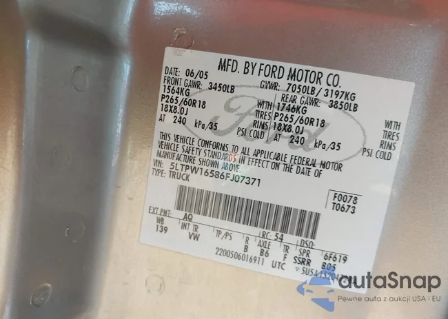 5LTPW16586FJ07371: 43156261